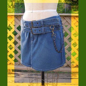 💗 New 9 Younique Jeans denim Mini skirt in